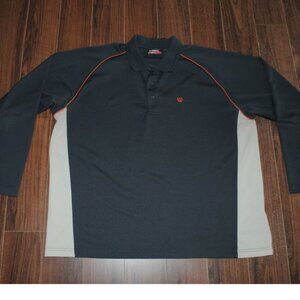 Wilson Velocity Long Sleeve Polo Gray Shirt XXL Chest 54"